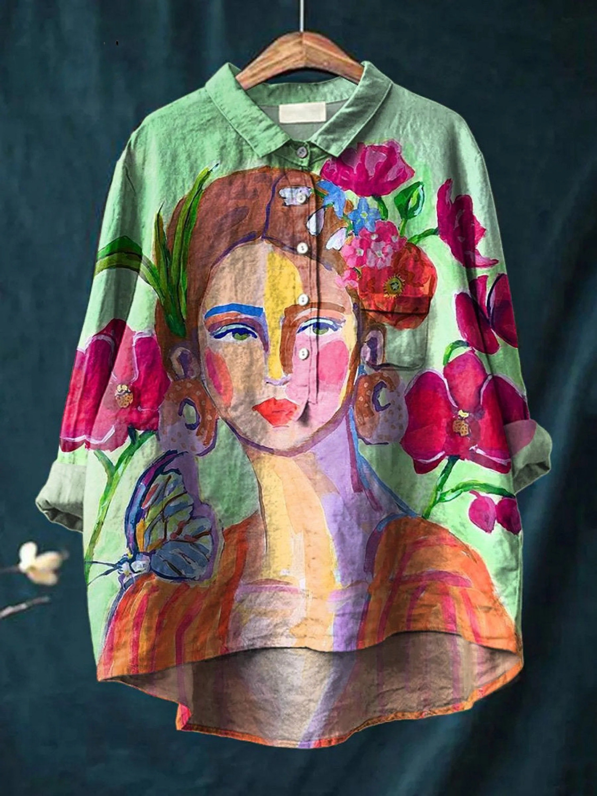 Amaris | Oil Painting Women's Portrait Art Printed Women's Casual Shirt