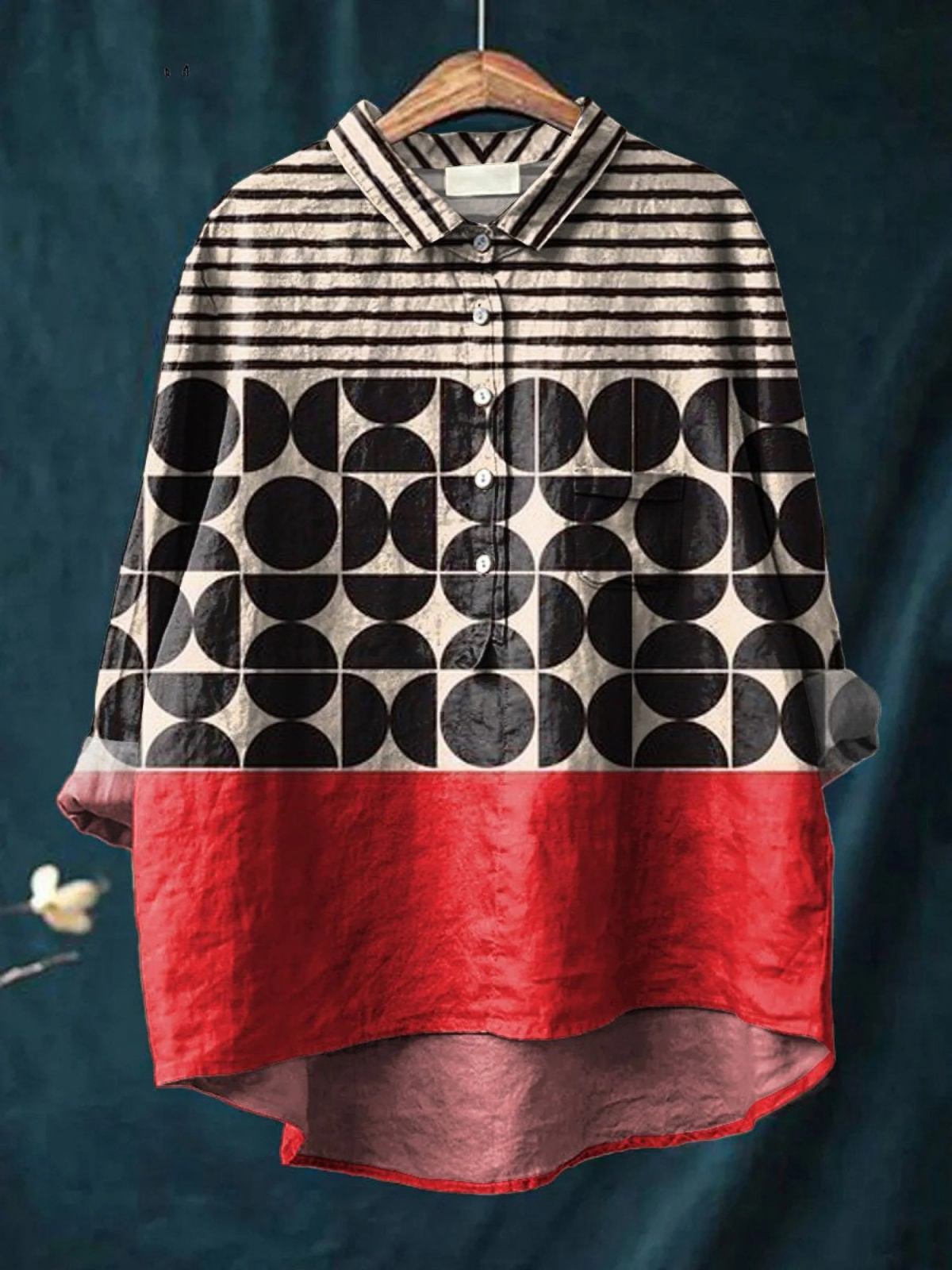 Tessa | Artistry Geometric Pattern Printed Women's Casual Shirt
