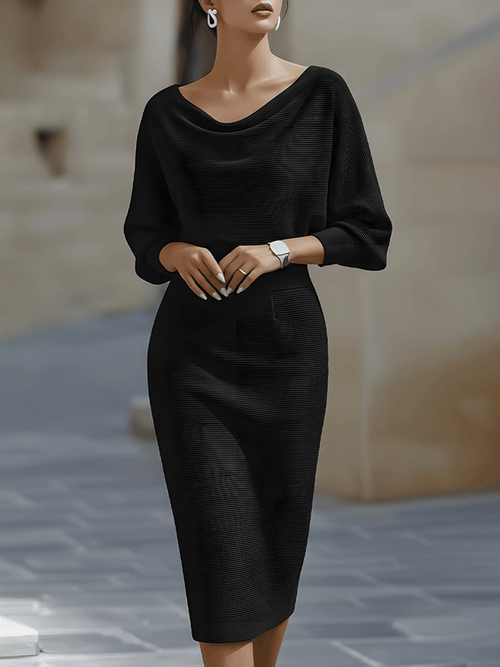 Brielle | Draped Elegant Midi Dress