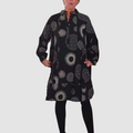 Haydie™ Casual Lapel Dress with Geometric Print