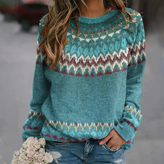 Soryelle | Retro Wave Pattern Sweater