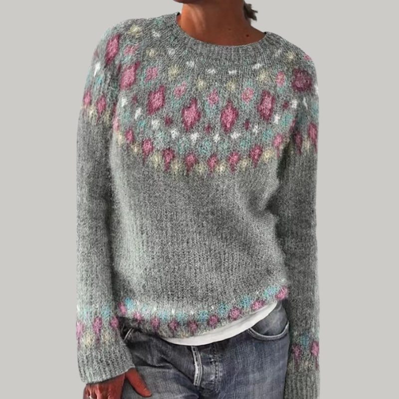 Zoralia | Patterned Knit Sweater