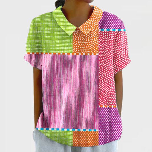 Zoe | Colorful Patchwork Shirt