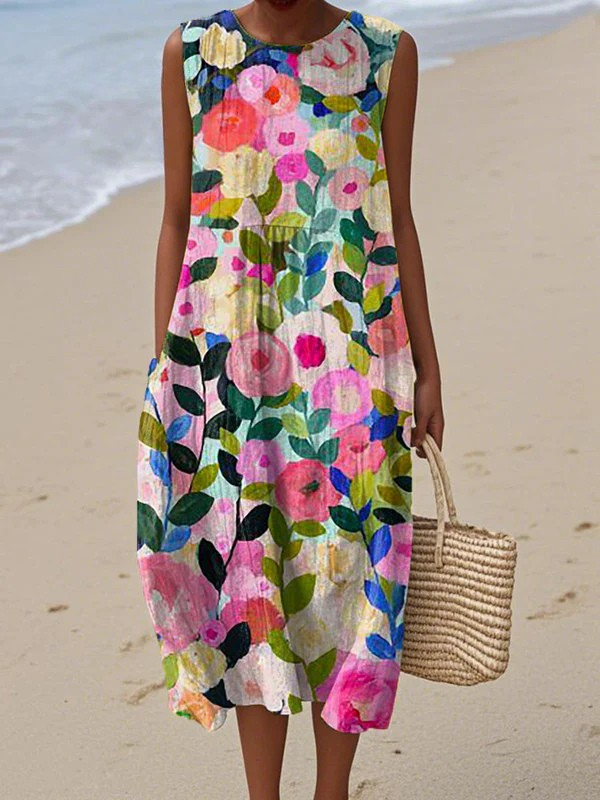 Ama | Floral Midi Dress