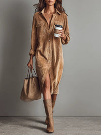 Aurovia - Chic Flared Hem Dress