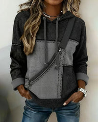 Elara | Elegant Color Block Hoodie