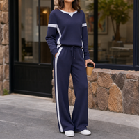 Lunessa – Contrast Stripe Wide-Leg Lounge Set