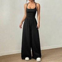 Solenne – Women's Ruched Bodice Wide Leg Jumpsuit
