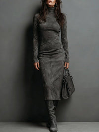 Mildred™ Elegant Suede Maxi Dress