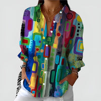 Ava™ blouse with geometric pattern