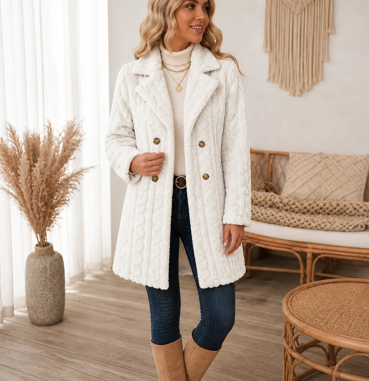 Wintelle | Chic Double-Breasted Winter Coat